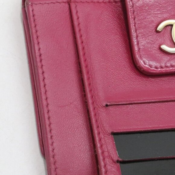 Chanel Coco Mark Icon Bi-Fold Wallet Leather - Pink *READ* - Picture 7 of 16